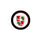 3-inch coat of arms magnet with circular crest in red, white, and green