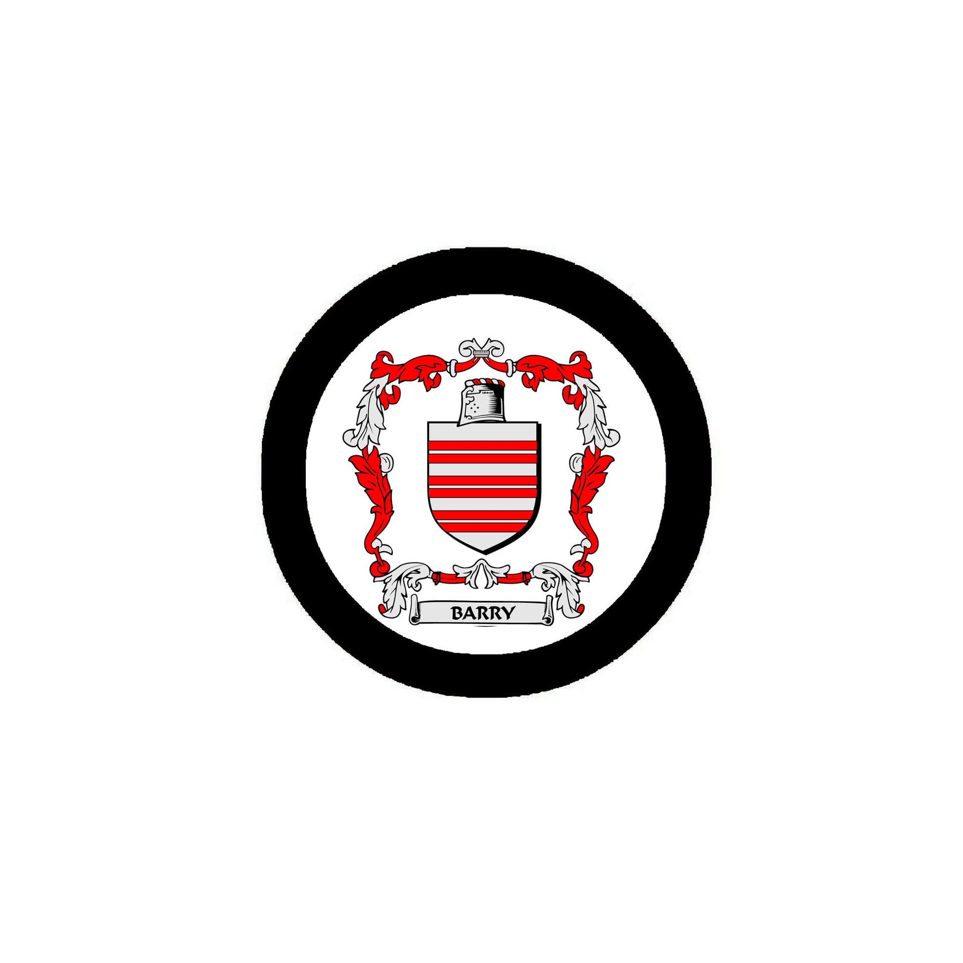 Barry 2 Family Crest 3-inch Coat of Arms Pinback Default Title
