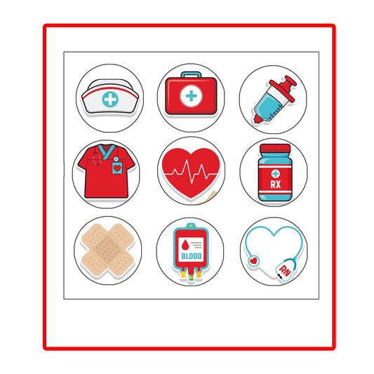 9 Pcs Set Student Friend Nurse Badge Reels Cute Felt Retractable Badge Reels 1.45-inch