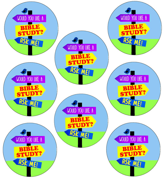 20 Pcs Would You Like a Bible Study - Ask Me Magnet 2.25-inch Default Title