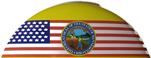 Chic 4 in 1 Emoticon GREAT SEAL MINNESOTA MN US Flag Jumbo Badge Button Pin 3.75