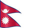 Nepal country flag mousepad with red and blue flag and white leaf emblem design