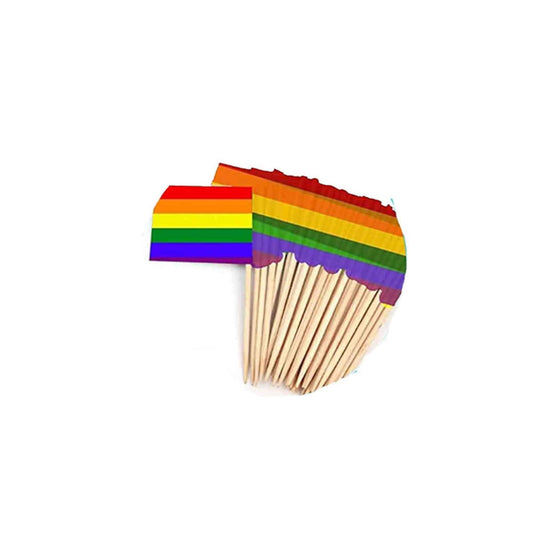Rosella LGBT Flag Picks 50 Pkg Party Reunion Cocktail Pics Default Title
