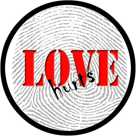 Love Hurts Printing Design Pinback Badge 2.25-inch Default Title