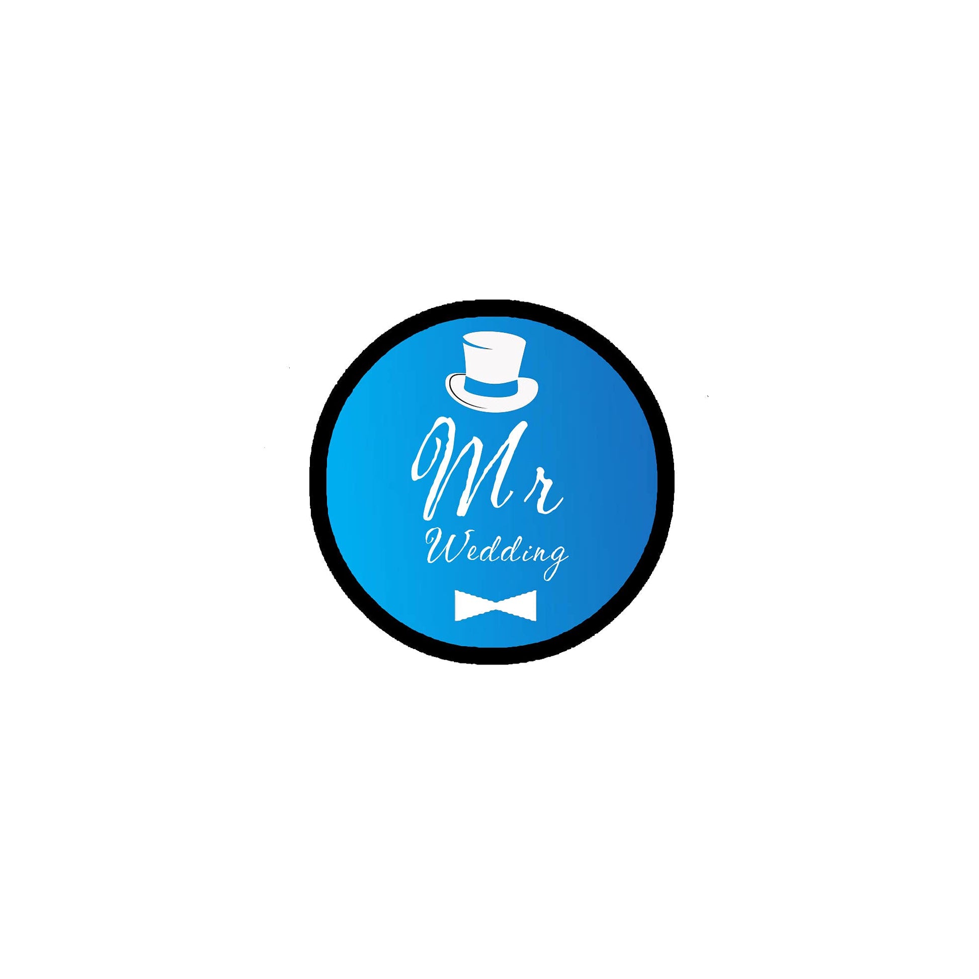 Mr Wedding Blue 2.25-inch Pinback Button Pin Brooch Default Title