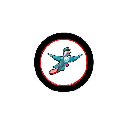 Carrier Pigeon Pinback Badge 2.25-inch Sending you messages Default Title