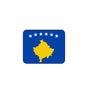 Kosovo flag mousepad, blue with white stars and yellow map shape
