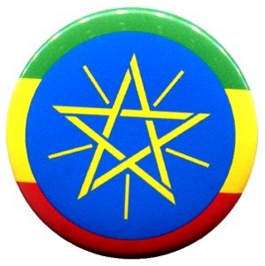 Ethiopia Flag Ethiopian Pin Pinback Badge Button New Made From Thailand