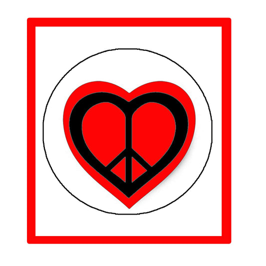 Peace Symbol Heart 1.25-inch Pinback Button, backpacks Default Title