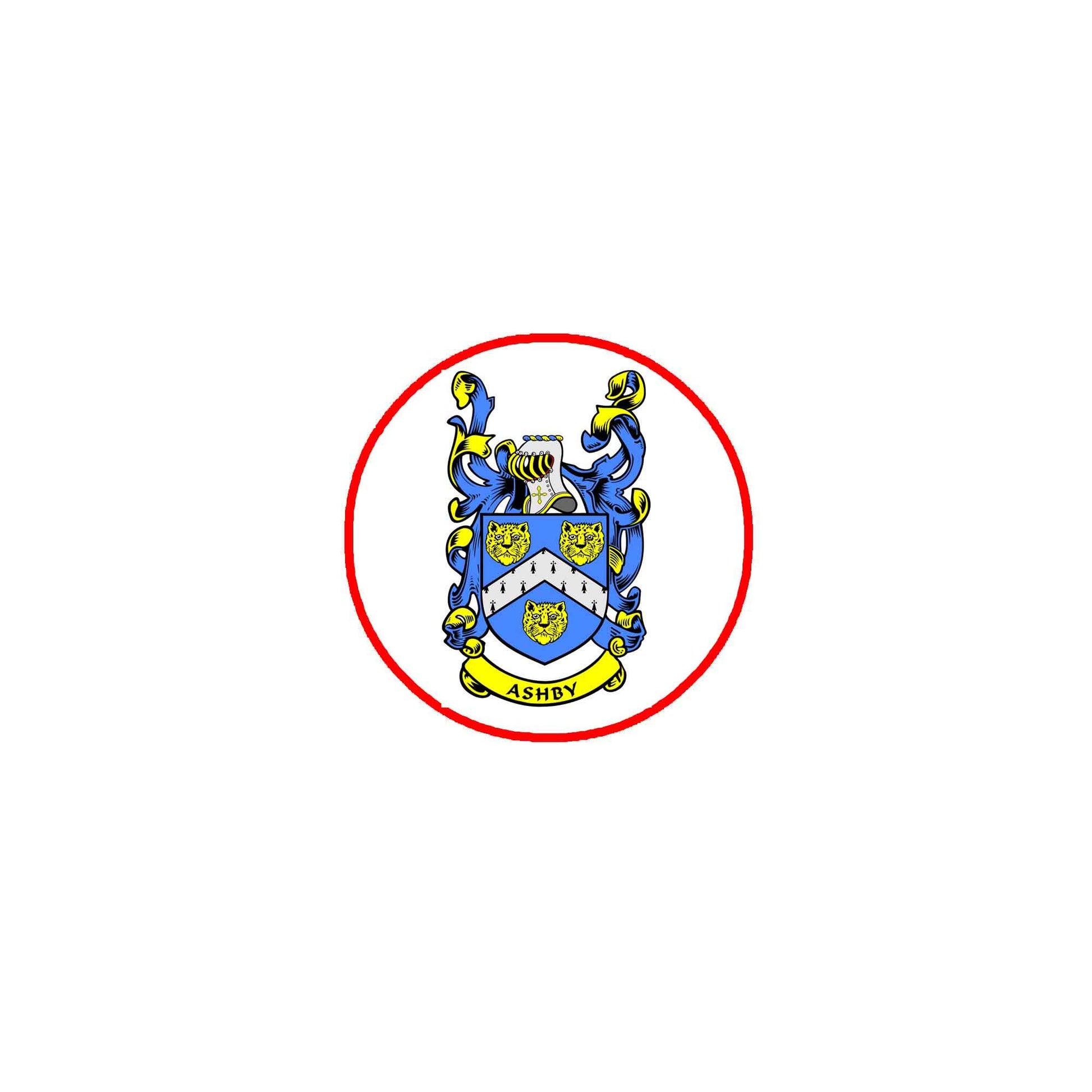 Ashby Family Crest 3-inch Coat of Arms Fridge Round Magnet Default Title