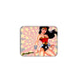 Wonder mousepad with woman pin-up illustration and star pattern