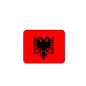Albania flag mouse pad, red square with black double-headed eagle and rounded corners