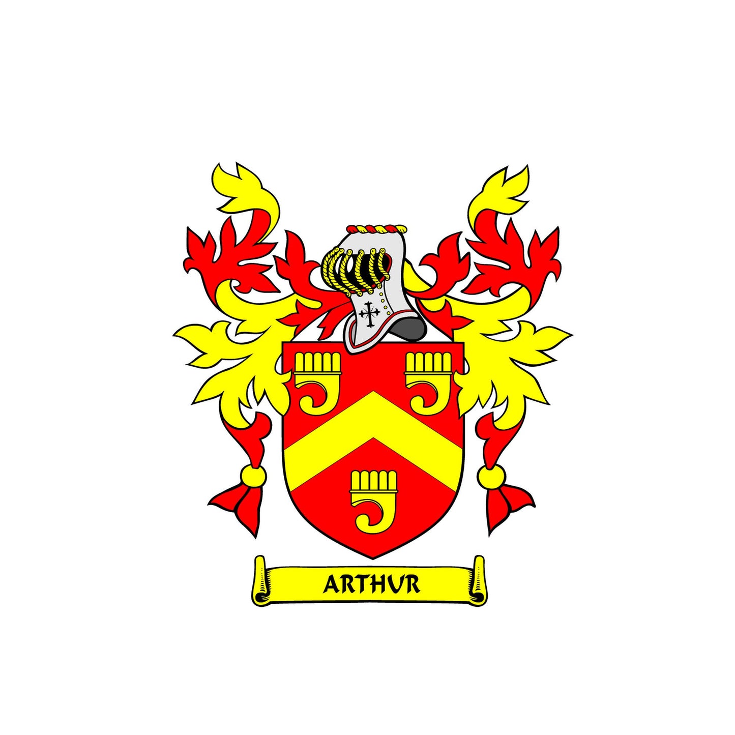 Arthur Family Crest 3-inch Coat of Arms Fridge Round Magnet Default Title