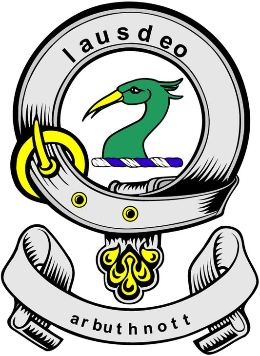 Arbuthnott Family Crest 3" Coat of Arms Fridge Round Magnet