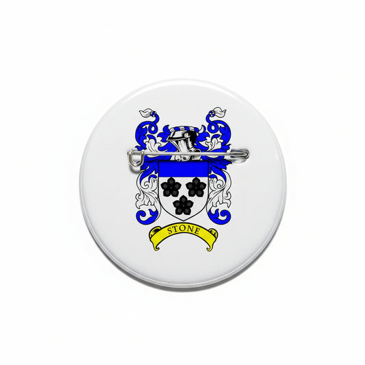 Stone Family Crest Coat Arms Pinback 3-inch Default Title