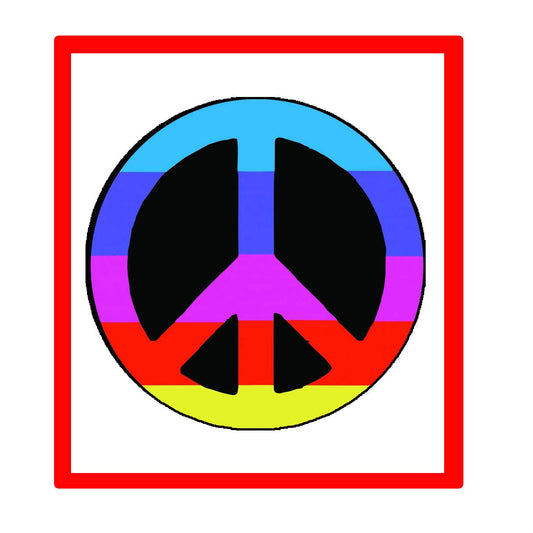 Peace Symbol Multicolor 1.25-inch Pinback Button, backpacks Default Title