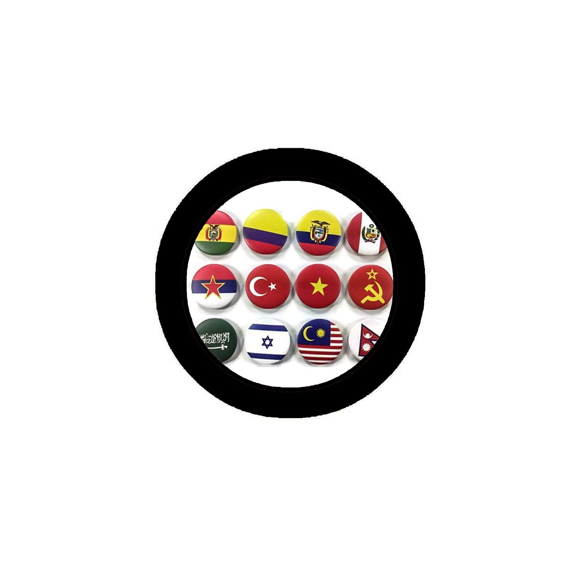National country flag Hashtag 4 PR Awesome Quality Lot 12 New Pins Buttons Badge 1.25-inch Default Title