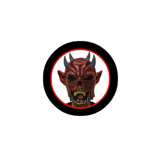 Creepy Haunted Evil Satanic Undead Demon Zombie Pinback 1.25" for Jackets, Backpacks, etc.