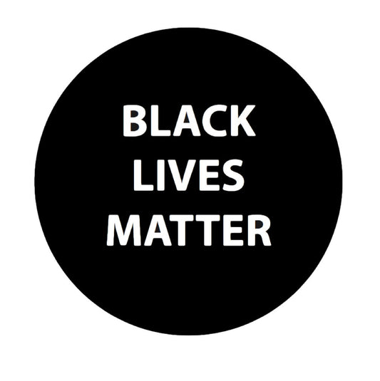 10-Pack Black Lives Matter Button (Black and White)
