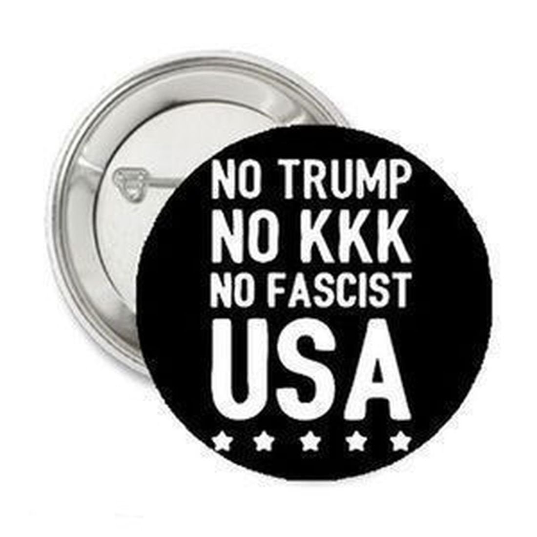 10 Pcs Not KKK Pinback Button Pin 2.25" BLK Pinback Pin Button - Political
