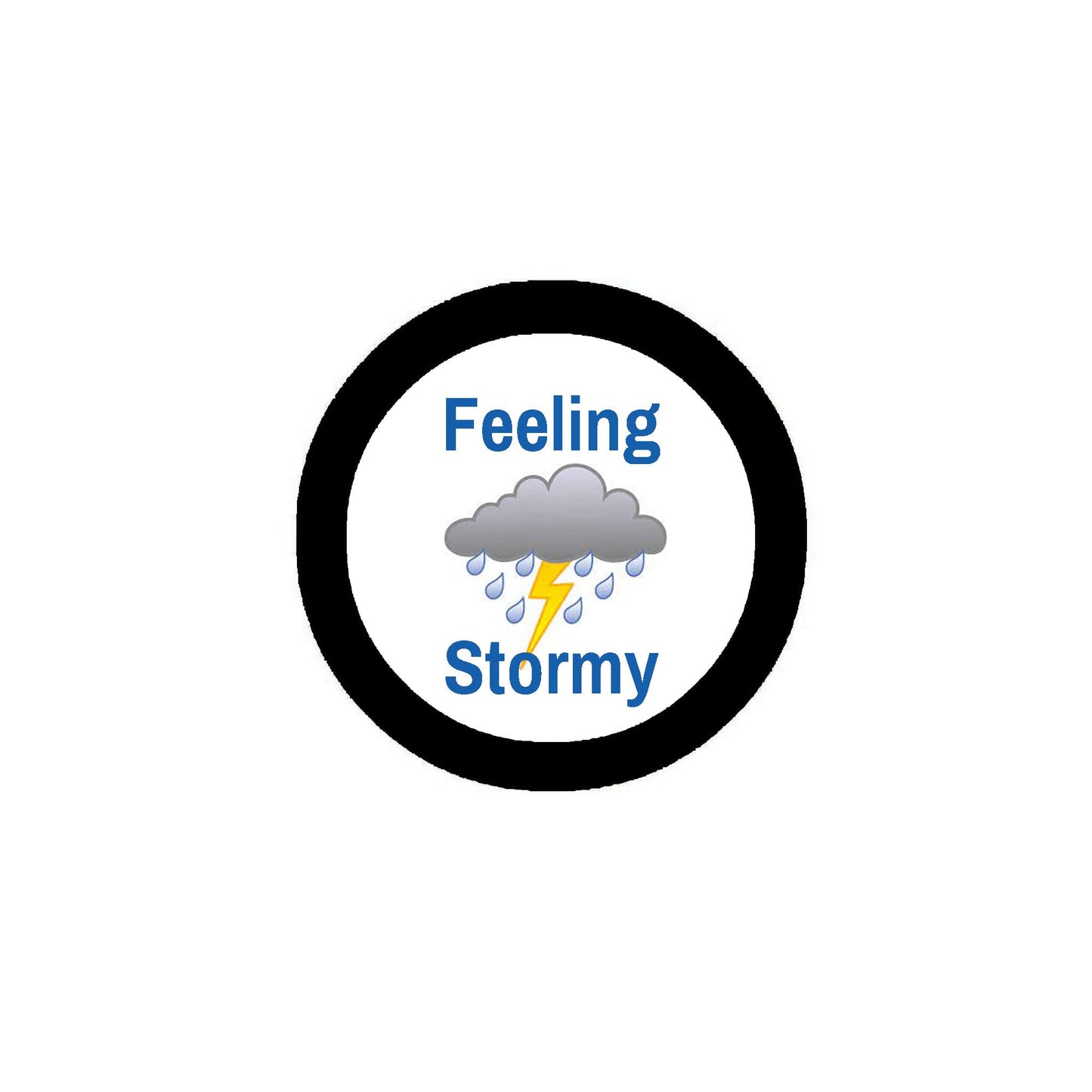 Feeling Stormy 2.25-inch Pin Pinback Badge Button 2.25 inches Default Title