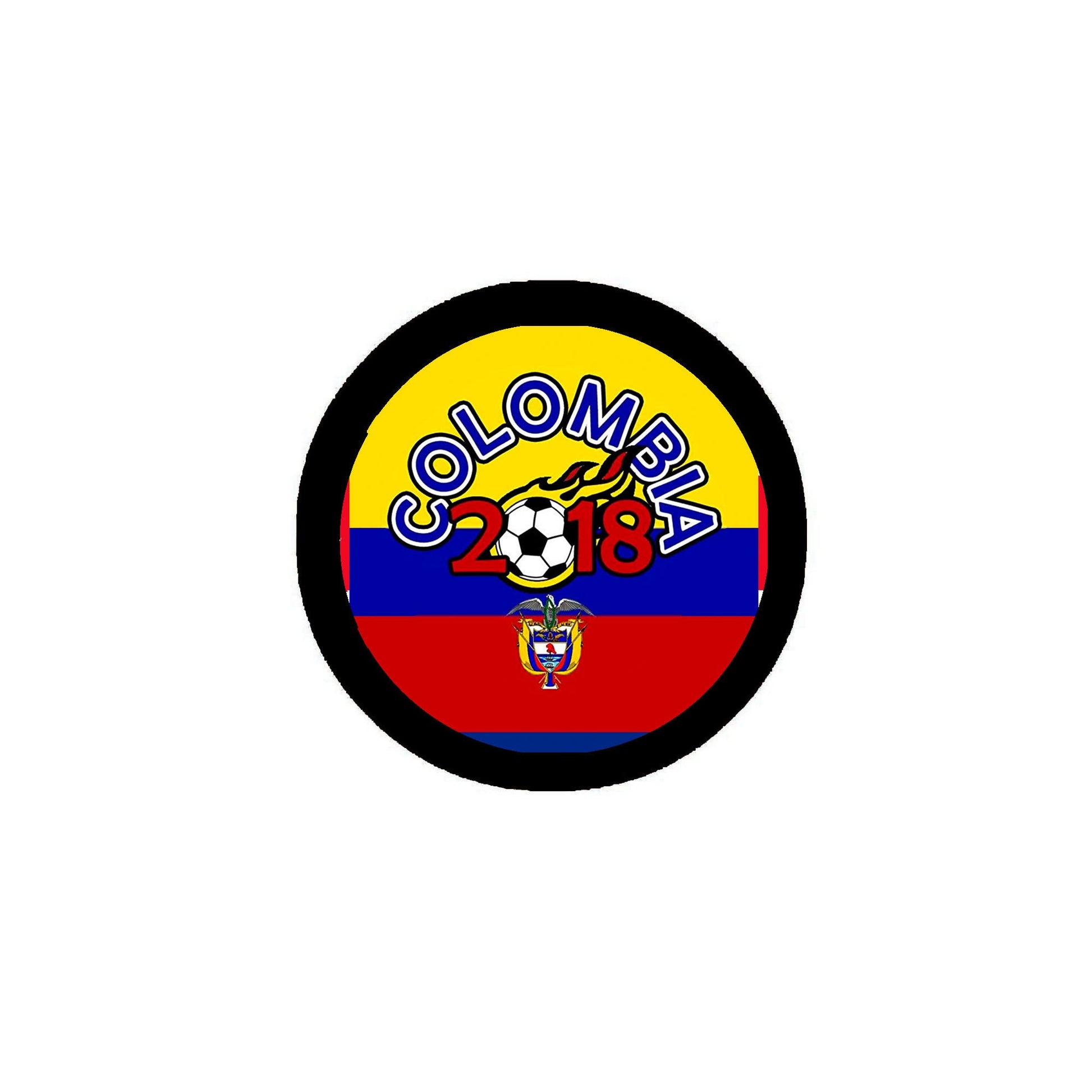 2018 Colombia 2.25-inch Pinback Button Pin Brooch Football Soccer Default Title