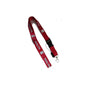 Red Malta lanyard keychain holder with black buckle and metal keyring