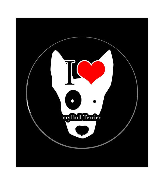 I Love my Bull Terrier Pinback Badge 1.25-inch Default Title