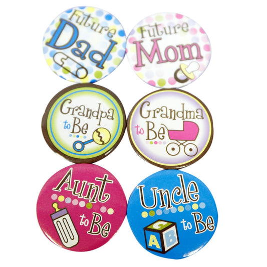 6 Pcs Baby Shower Pinback Button Pin 1.25"