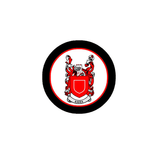 Essex Family Crest 3" Coat of Arms Round Pinback Badge Brooch Pin Back