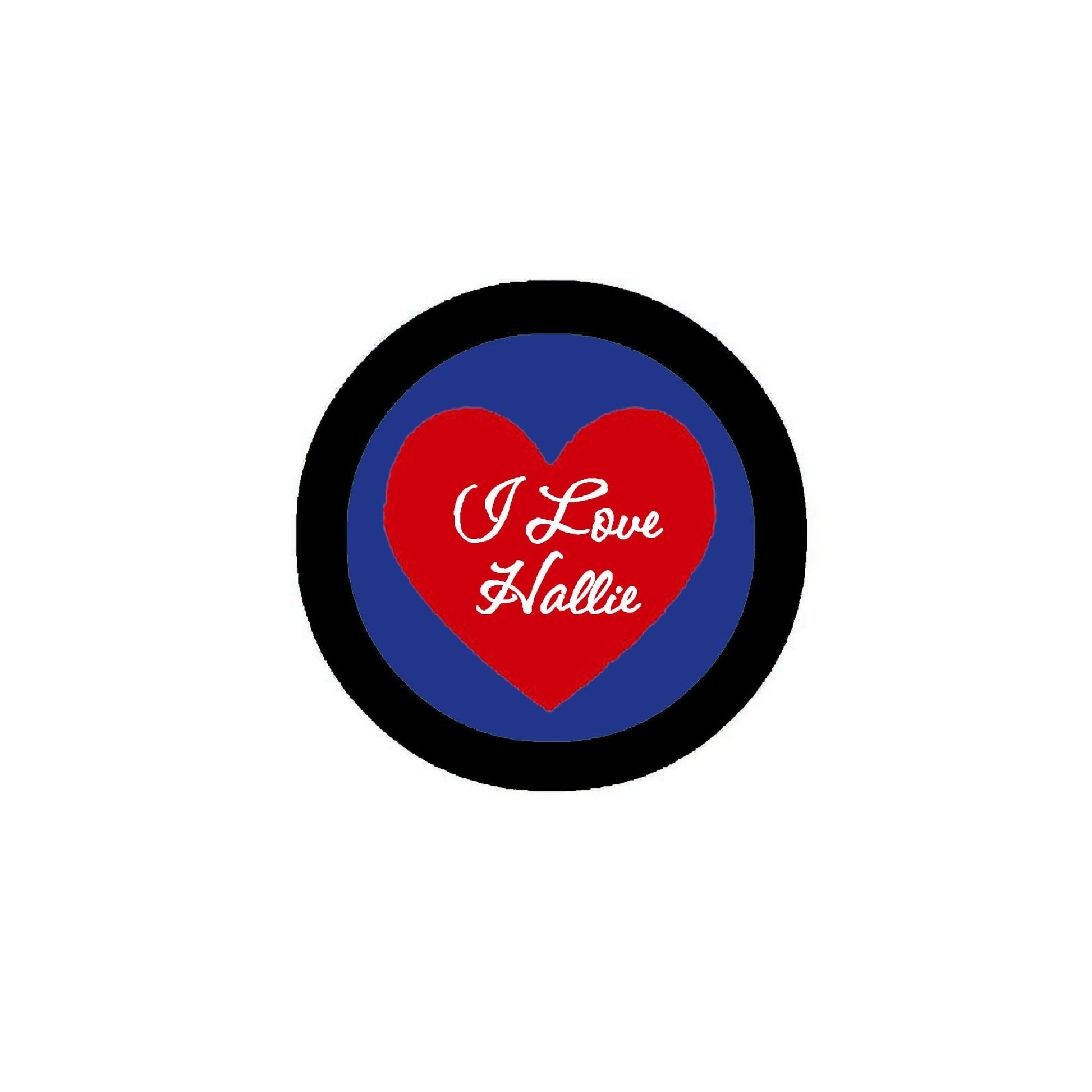 I Love Hallie 2.25-inch Pinback Default Title