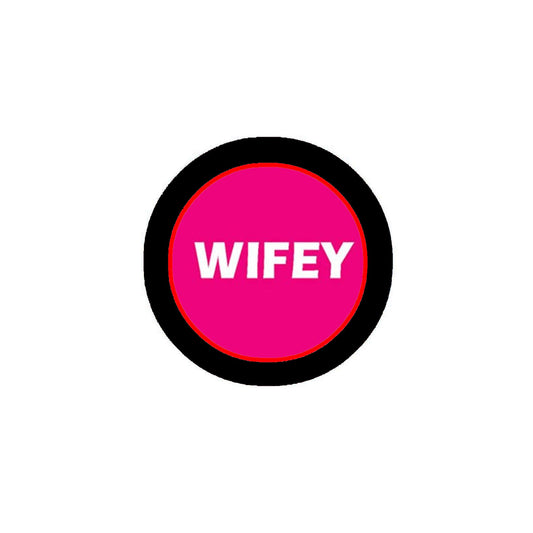 Wifey Pinback Button Pin 1.25-inch Pink Default Title