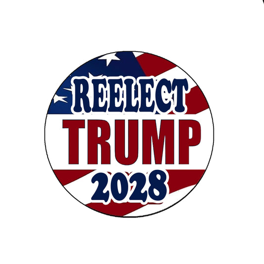 1 Pc RE ELECT TRUMP 2028 Pinback Button Pin for Jackets, hats, 2.25" political