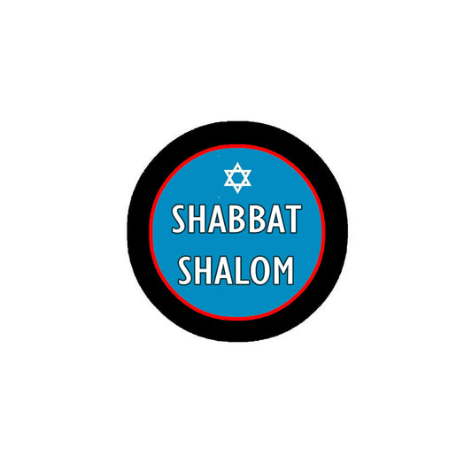 12 Pcs SHABBAT SHALOM 1.25" Badge Pinback Brooch