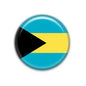 Bahamas flag fridge magnet, circular 2.25-inch badge
