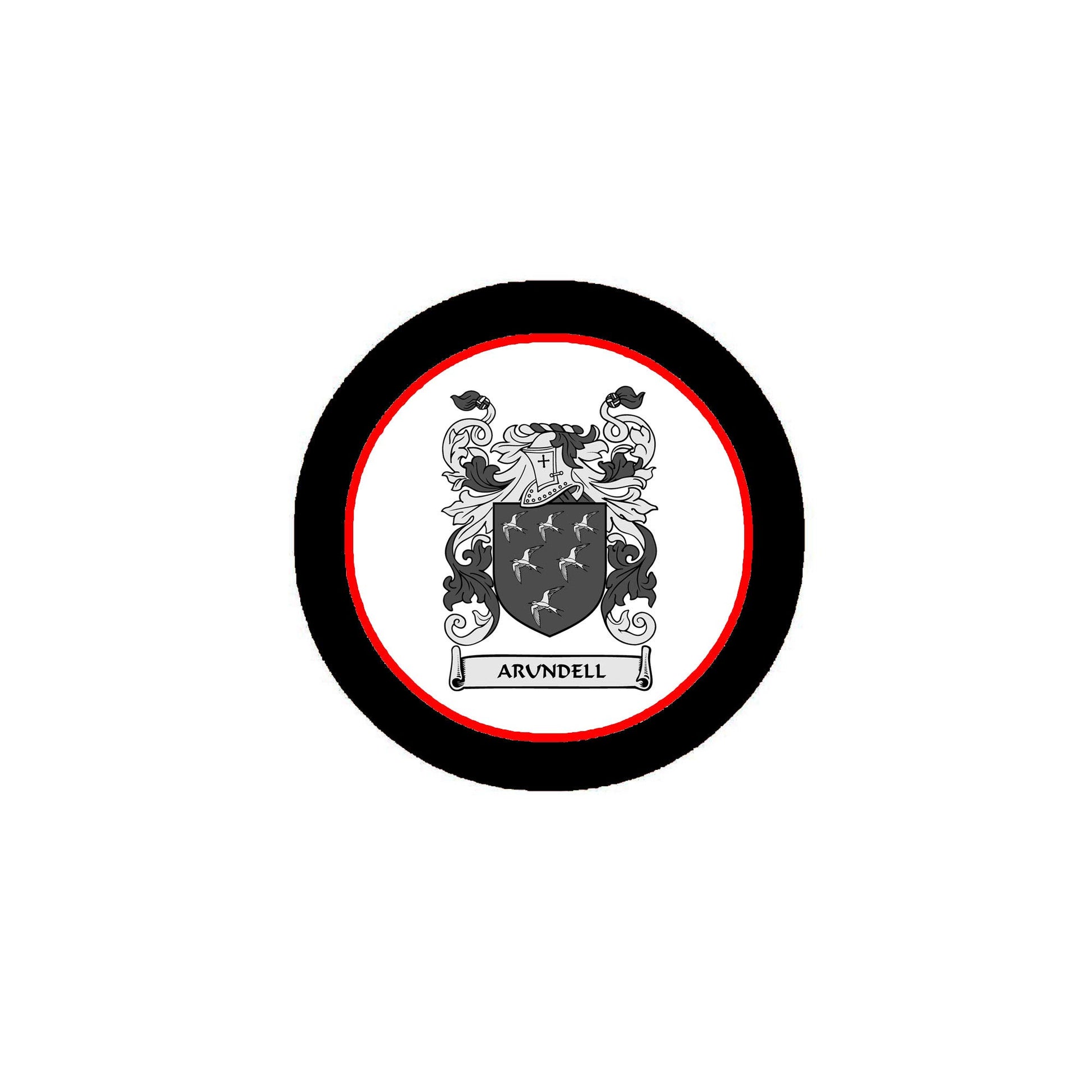 Arundell Family Crest 3-inch Coat of Arms Round Pinback Badge Brooch Pin Back Default Title