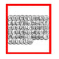 Square 2.25-inch fridge magnet with multiple silver USA quarter coins