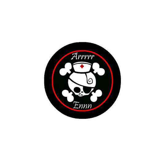 Arrrrr Enn 1.25" Pinback for Jackets, Backpacks, etc. RN Pirate