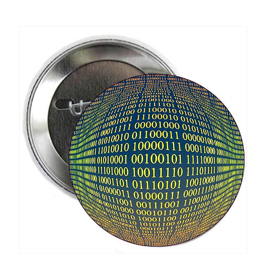 This Is How I Roll Binary Code 1s & 0s Style 2.25" Pinback for Jackets, Backpacks, etc.