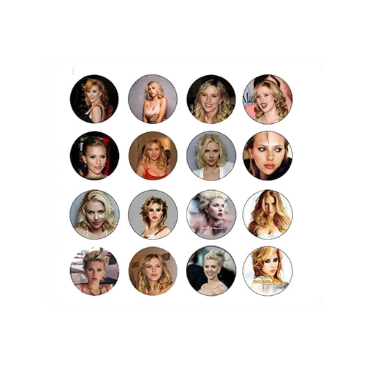 16 pcs Scarlett Johansson Pinback Badge Button for Jackets, Backpacks, etc.
