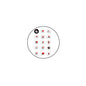 Set of 15 round I love Tokyo pinback badges with mini city icons, 1.25 in