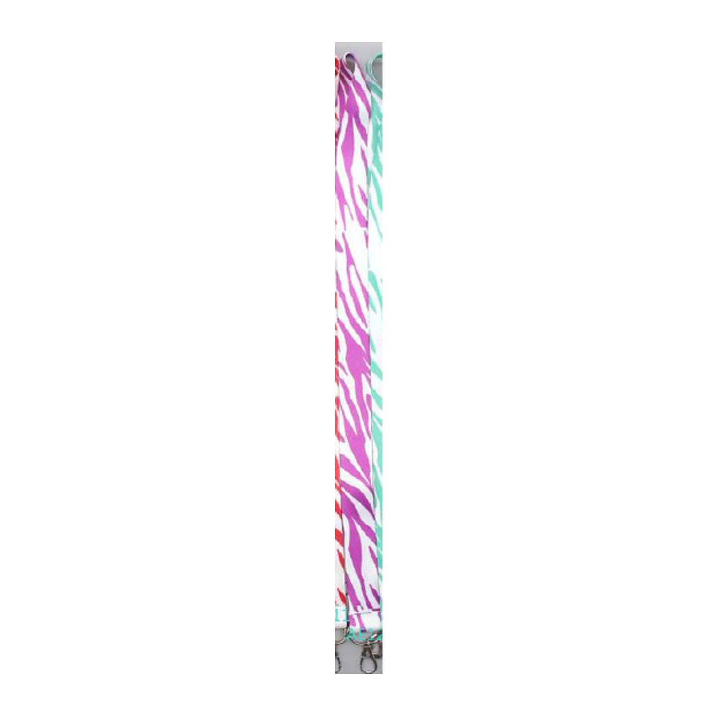 Zebra Prints Pink Lanyard Keychain Holder Default Title
