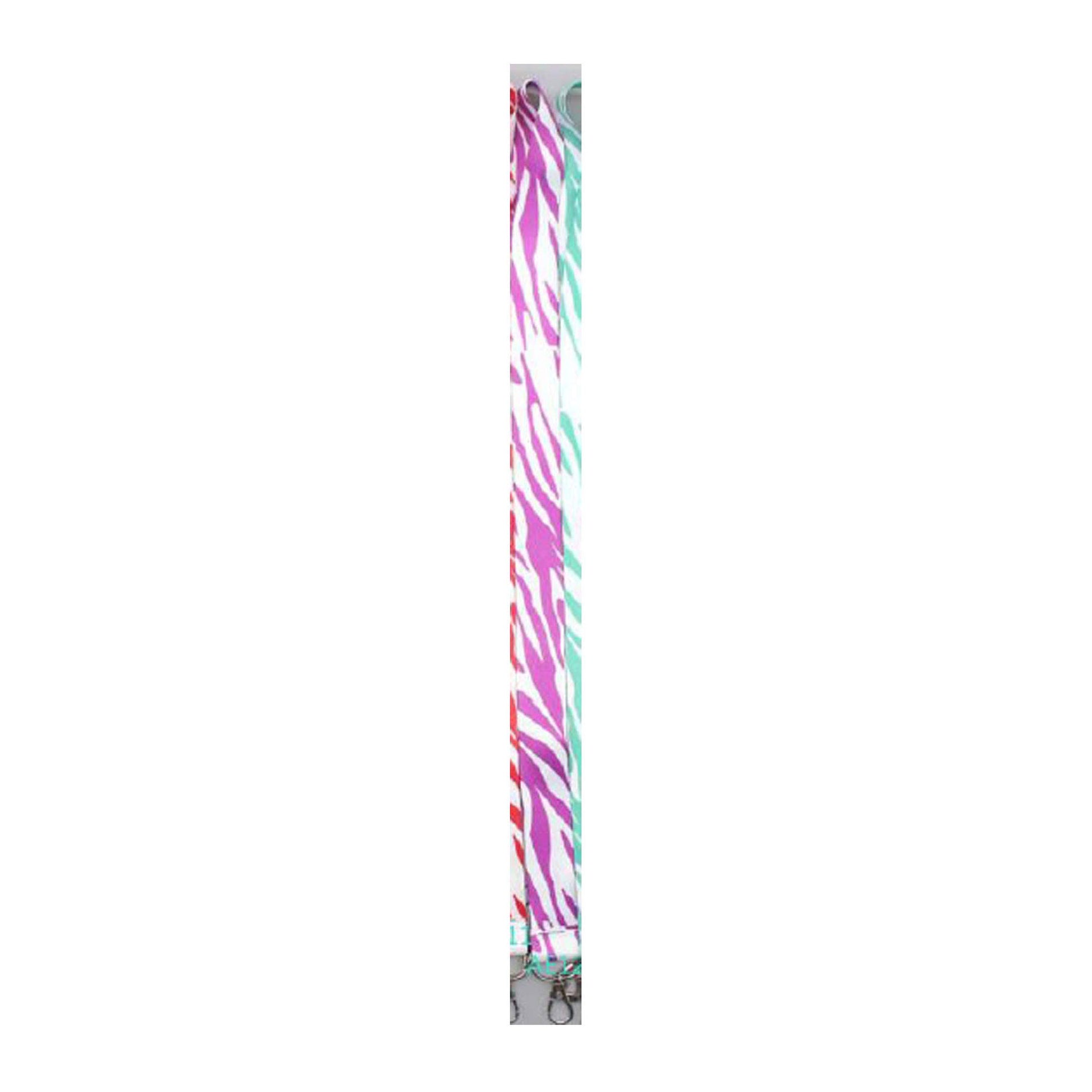 Zebra Prints Pink Lanyard Keychain Holder Default Title