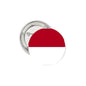1.25-inch Indonesia flag pinback button with red-and-white design, metal back visible
