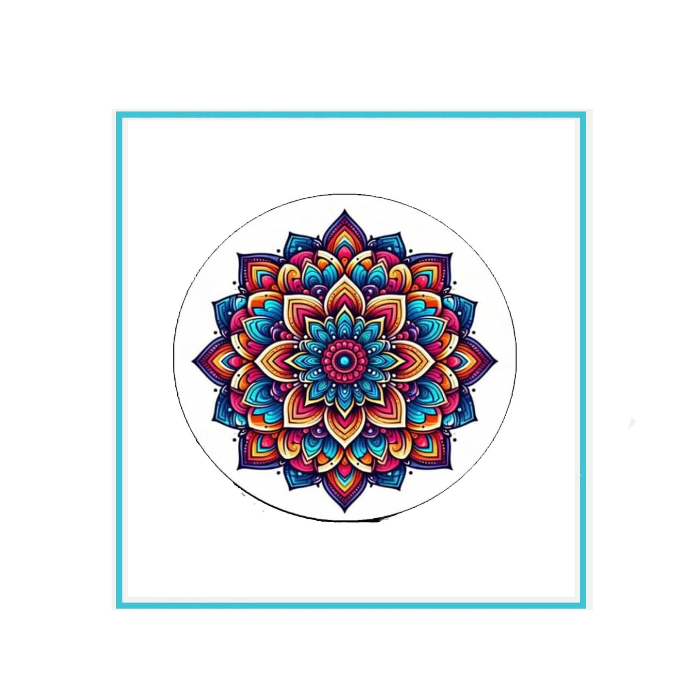 Mandala Symbol Badge Reels Cute Felt Retractable Badge Reels 1.45-inch Default Title