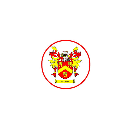 Arthur Family Crest 3" Coat of Arms Fridge Round Magnet