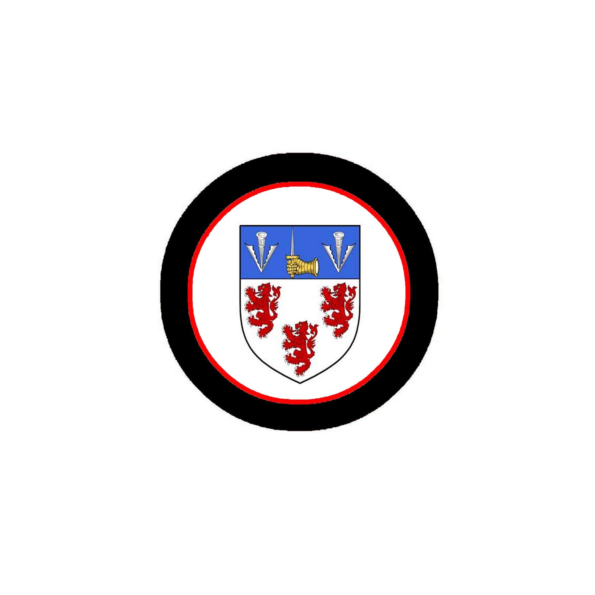Kearney 3-inch Coat of Arms Round Pinback Pin Back, Button Badge Default Title