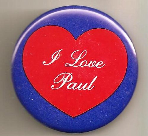 5 I Love Paul Pins/ Buttons/ Pinbacks/ Badges