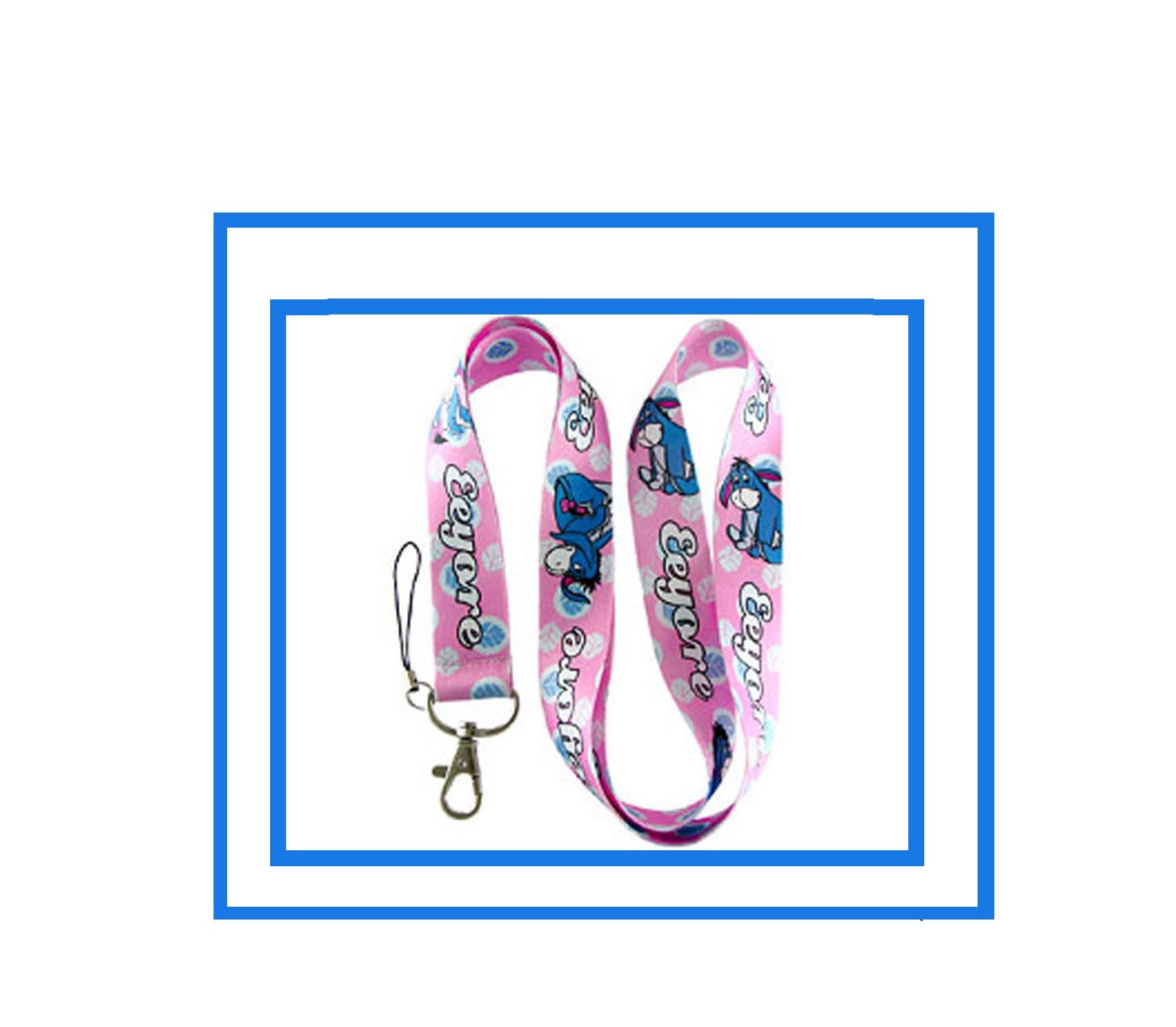 Eeyore Pink Lanyard Keychain Holder Default Title