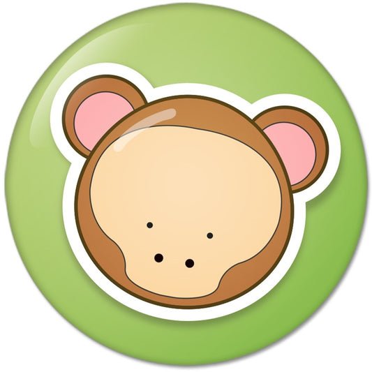 Wild Animal Stickers Monkey : Pinback Buttons 2.25 Inch (58mm)